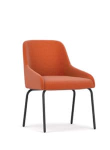 metal raised black legs chair