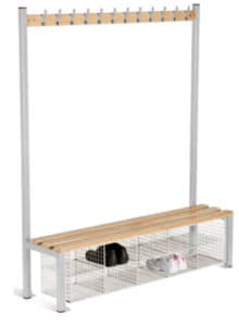 Adult island seating single side with shoe compartment