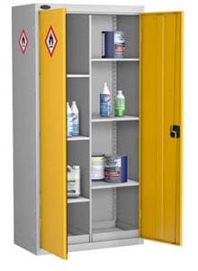 Hazardous Cabinet 8 compartment Yellow